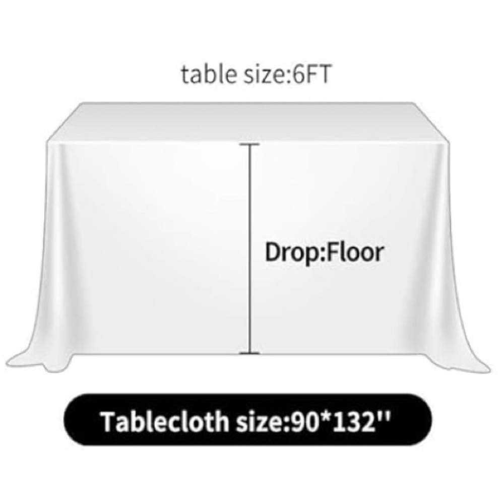 2 pack 90x132 Inch White Rectangular Tablecloth - Picture 4 of 6